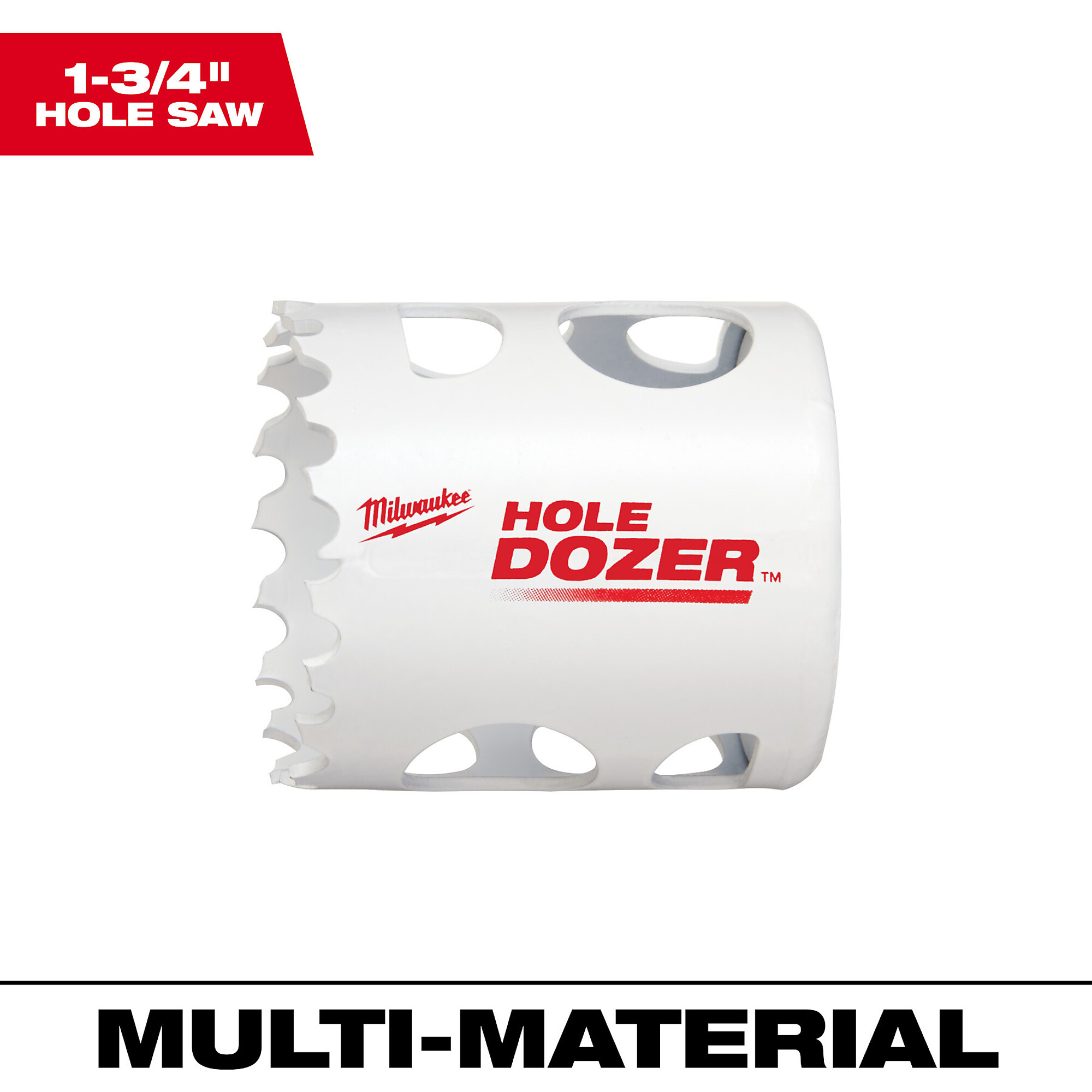 Milwaukee Hole Dozer Bi-Metal Hole Saw, 1 3/4in., Model# 49-56-0102